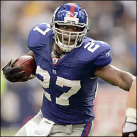 New York Giants RB Brandon Jacobs